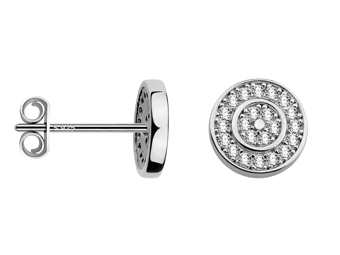 Kreis Ohrstecker in 925 Silber