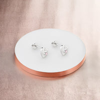 Herz Ohrstecker in 925 Silber