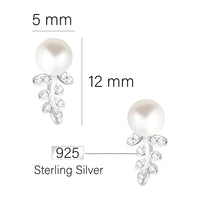 Blatt Ohrstecker in 925 Silber