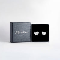 Herz Ohrstecker in 925 Silber