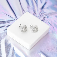 Herz Ohrstecker in 925 Silber
