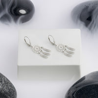 Traumfänger Ohrhänger in 925 Silber