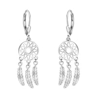 Traumfänger Ohrhänger in 925 Silber