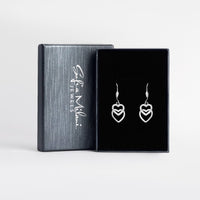 Boxansicht von Herz Ohrhänger in 925 Silber von Sofia Milani - E0453