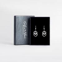 Boxansicht von Herz Ohrhänger in 925 Silber von Sofia Milani - E0453