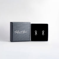 Unendlich Ohrstecker in 925 Silber