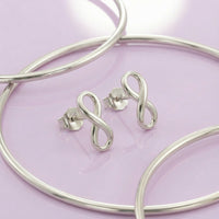 Unendlich Ohrstecker in 925 Silber