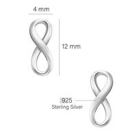 Unendlich Ohrstecker in 925 Silber