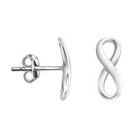 Unendlich Ohrstecker in 925 Silber