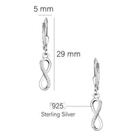 Unendlich Ohrhänger in 925 Silber