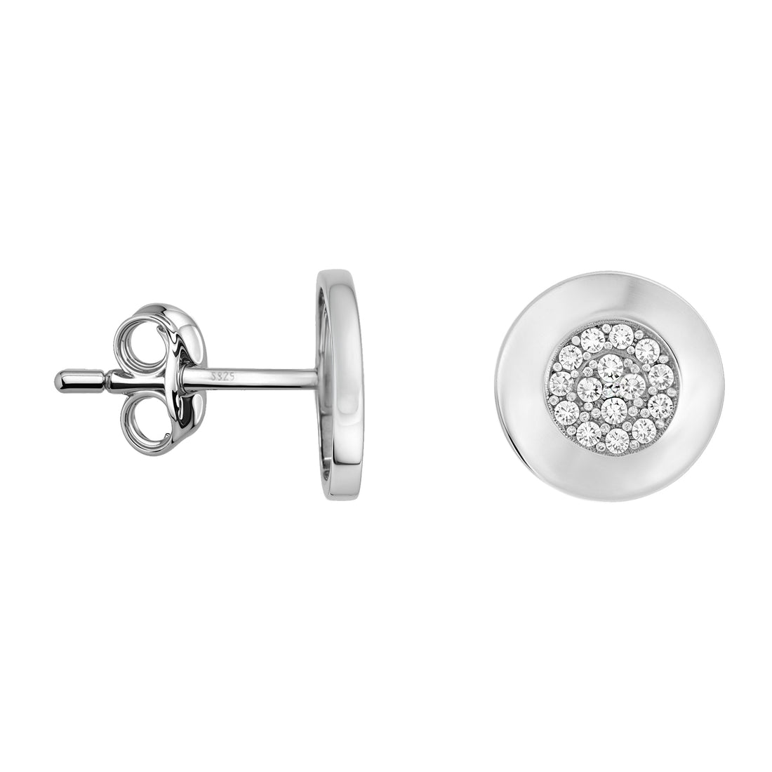 Kreis Ohrstecker in 925 Silber