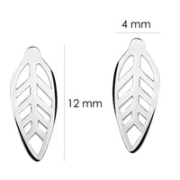 Blatt Ohrstecker in 925 Silber