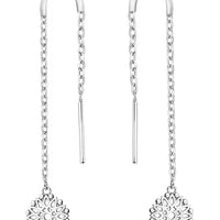 Blume Durchzieher in 925 Silber