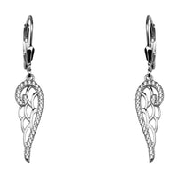 Flügel Ohrhänger in 925 Silber