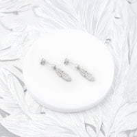 Flügel Ohrstecker in 925 Silber