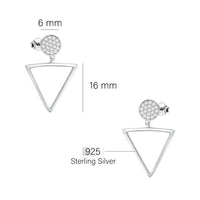 Dreieck Ohrstecker in 925 Silber
