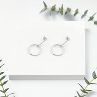 Kreis Ohrstecker in 925 Silber