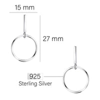 Kreis Ohrstecker in 925 Silber
