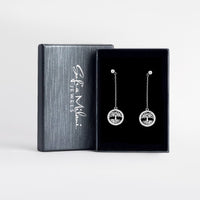 Baum Ohrstecker in 925 Silber