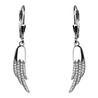 Flügel Ohrhänger in 925 Silber