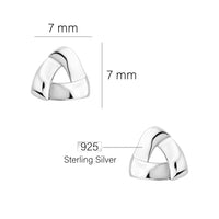 Maßenansicht von Dreieck Ohrstecker in 925 Silber von Sofia Milani - E0532
