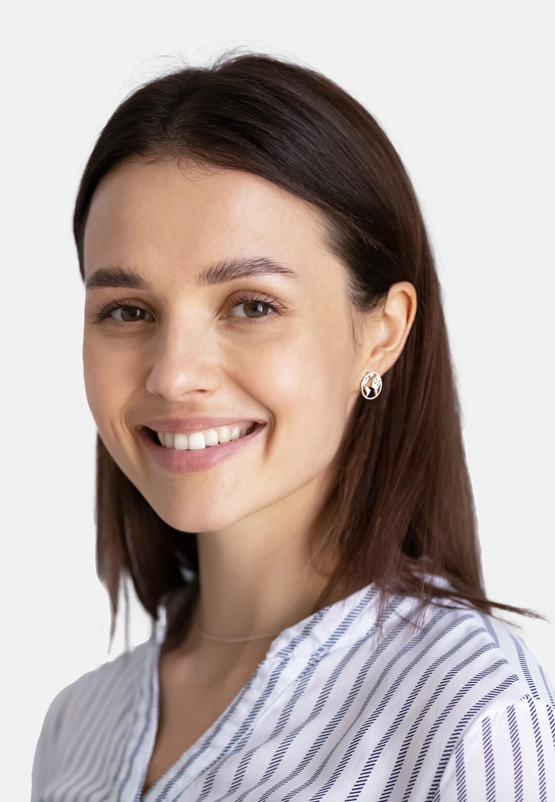 Modelansicht von Welt Ohrstecker in 925 Silber von Sofia Milani - E0534