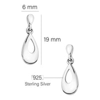 Oval Ohrstecker in 925 Silber