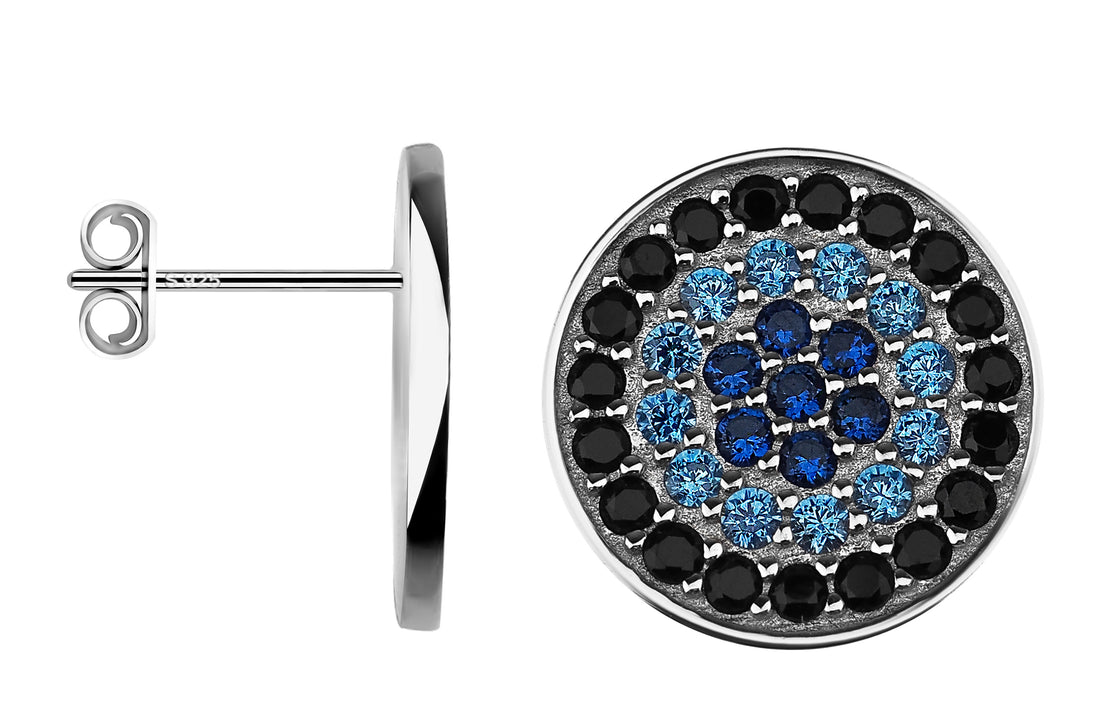 Kreis Ohrstecker in 925 Silber