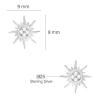 Stern Ohrstecker in 925 Silber