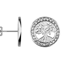 Baum Ohrstecker in 925 Silber