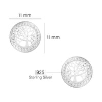 Baum Ohrstecker in 925 Silber