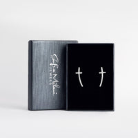 Kreuz Ohrstecker in 925 Silber