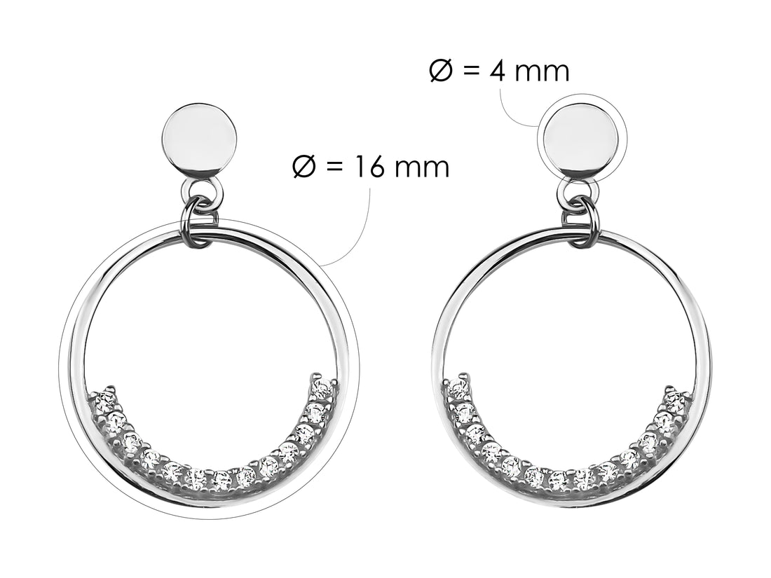 Kreis Ohrstecker in 925 Silber