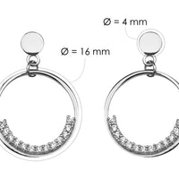Kreis Ohrstecker in 925 Silber
