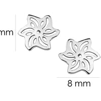 Blume Ohrstecker in 925 Silber