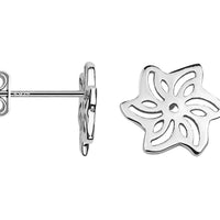 Blume Ohrstecker in 925 Silber