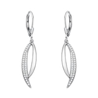 Oval Ohrhänger in 925 Silber