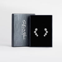 Boxansicht von Blumen Ohrstecker in 925 Silber von Sofia Milani - E0568