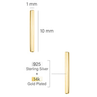 Stab Ohrstecker in 925 Silber