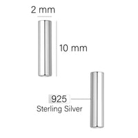 Stab Ohrstecker in 925 Silber