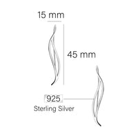 Gebogen Ohrhänger in 925 Silber