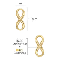 Unendlich Ohrstecker in 925 Silber