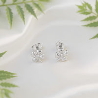 Blatt Ohrstecker in 925 Silber