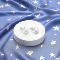 Kreis Ohrstecker in 925 Silber