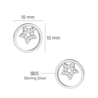 Kreis Ohrstecker in 925 Silber