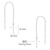 Kreuz Durchzieher in 925 Silber