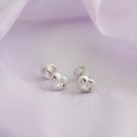Herz Ohrstecker in 925 Silber