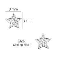 Stern Ohrstecker in 925 Silber