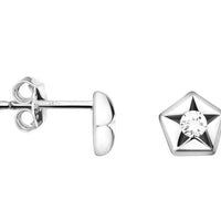 Stern Ohrstecker in 925 Silber