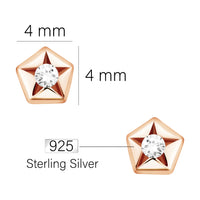 Stern Ohrstecker in 925 Silber